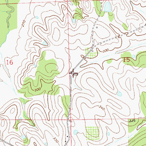 Topographic Map of Mount Zion Church, AL