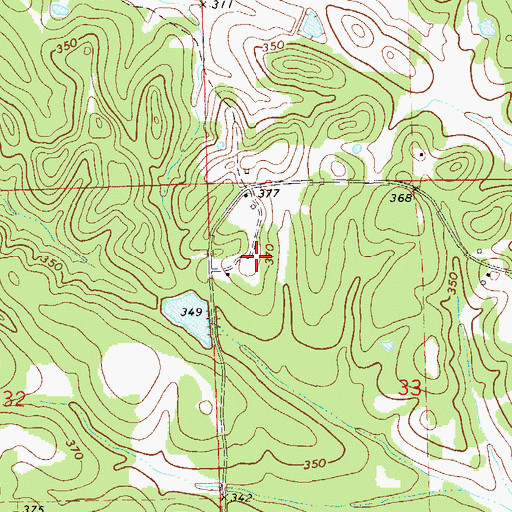 Topographic Map of Murray School (historical), AL