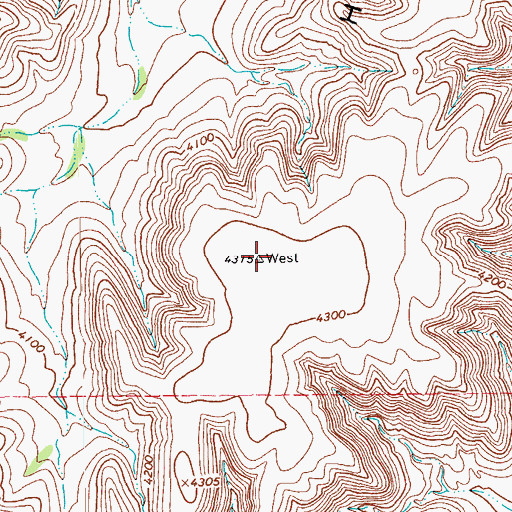Topographic Map of Boat Hills, TX