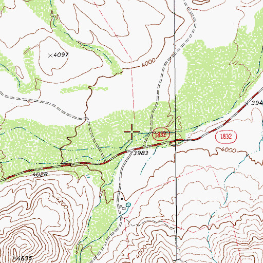 Topographic Map of Bob Manning Canyon, TX