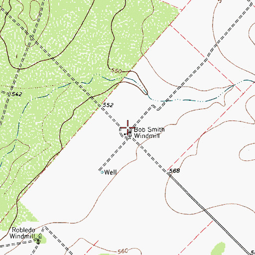 Topographic Map of Bob Smith Windmill, TX