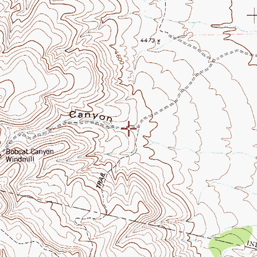Topographic Map of Bobcat Canyon, TX