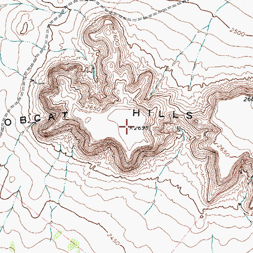 Topographic Map of Bobcat Hills, TX