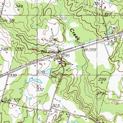 Topographic Map of Bobo Church, TX