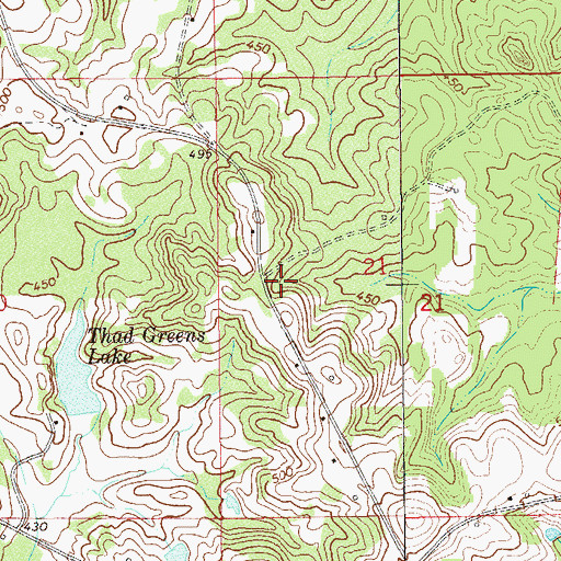 Topographic Map of New Hope Church (historical), AL