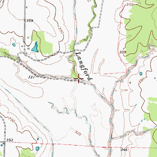 Topographic Map of Boggy Creek, TX