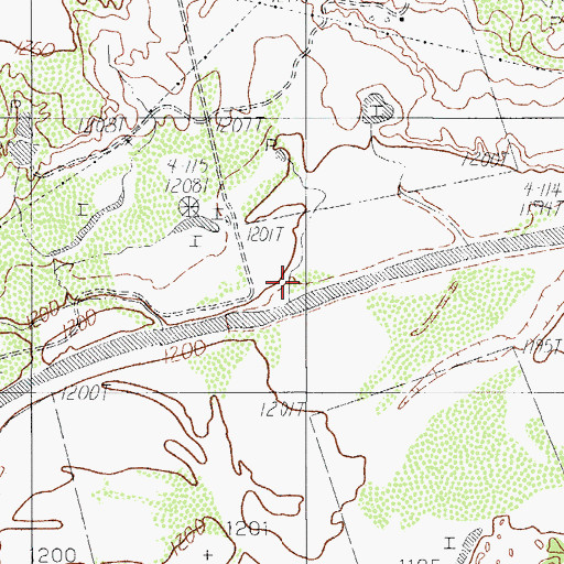 Topographic Map of Boggy Creek, TX