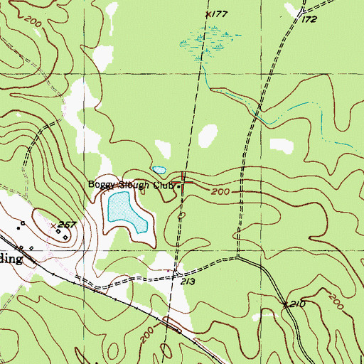 Topographic Map of Boggy Slough Club, TX