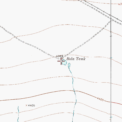 Topographic Map of Bola Tank, TX