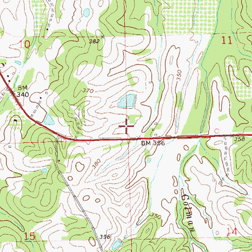 Topographic Map of Pickett Cemetery, AL