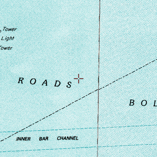 Topographic Map of Bolivar Roads, TX