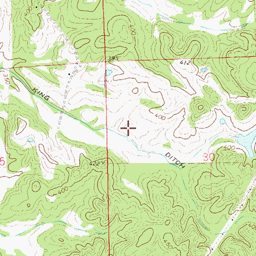 Topographic Map of Pitts Gin (historical), AL