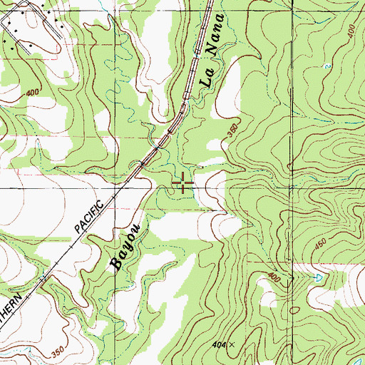 Topographic Map of Bonita Creek, TX
