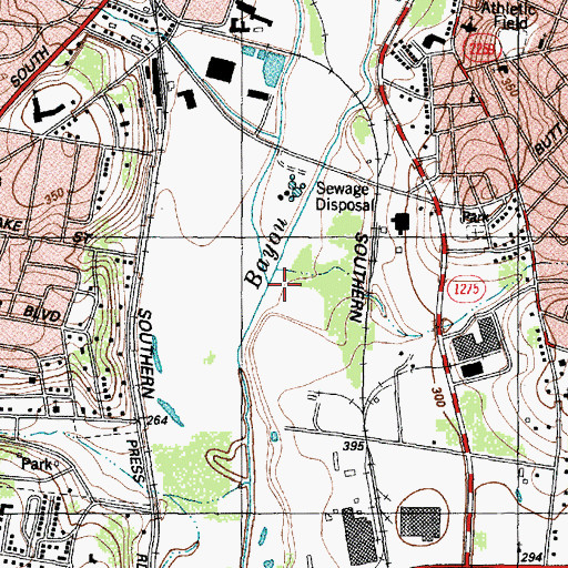 Topographic Map of Bonita Creek, TX