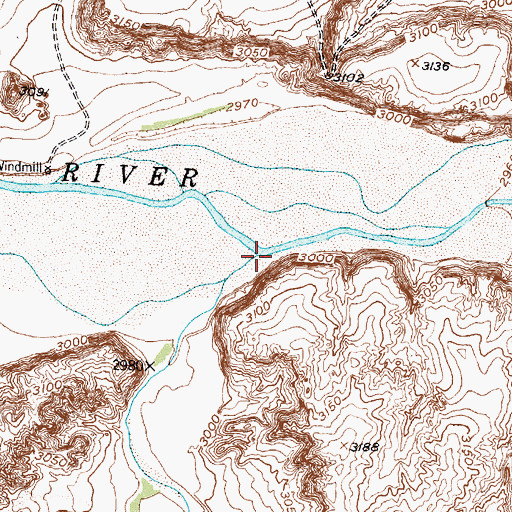 Topographic Map of Bonita Creek, TX