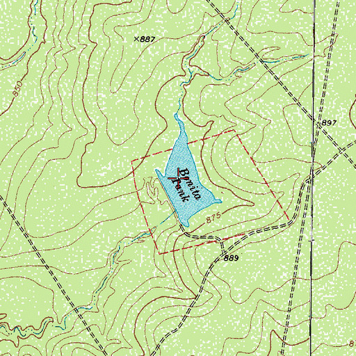 Topographic Map of Bonita Tank, TX