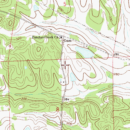 Topographic Map of Reynolds Store (historical), AL