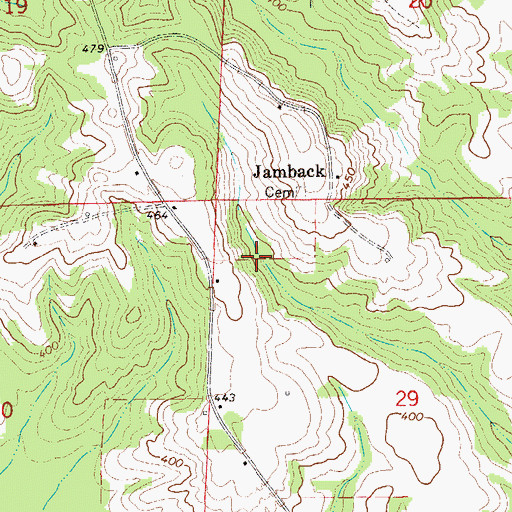 Topographic Map of Rogers Gin (historical), AL