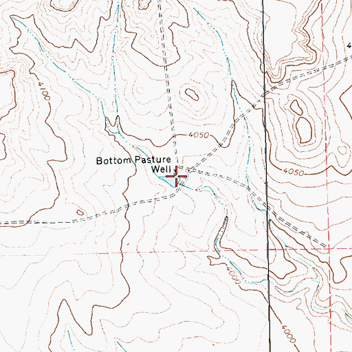 Topographic Map of Bottom Pasture Well, TX
