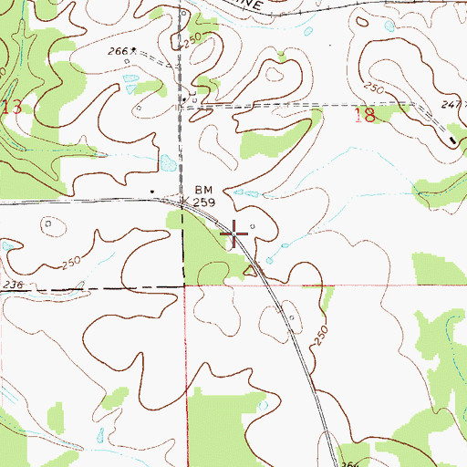 Topographic Map of Saint Marys Church (historical), AL