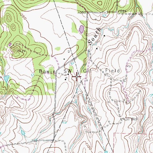 Topographic Map of Bowie Southwest Oil Field, TX