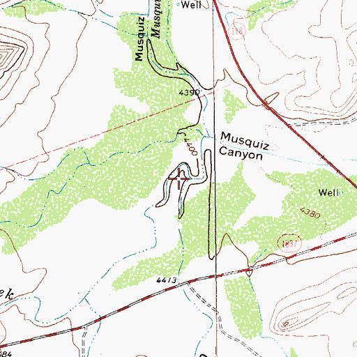 Topographic Map of Box Canyon, TX