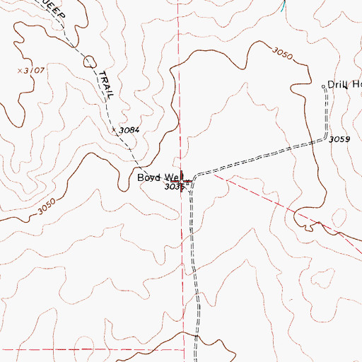 Topographic Map of Boyd Well, TX