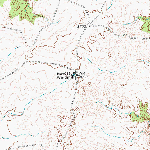 Topographic Map of Boydstun Windmill, TX