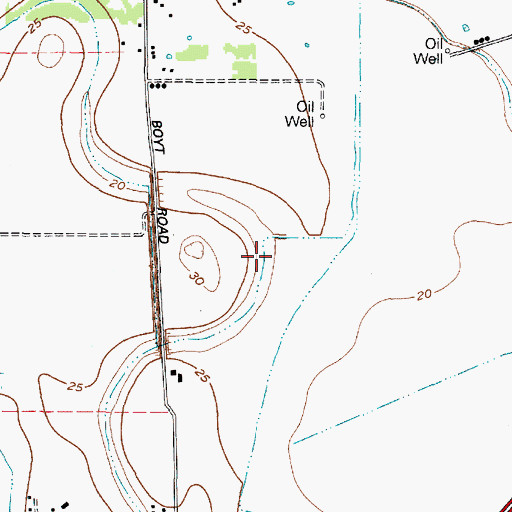 Topographic Map of Boyt Lake, TX