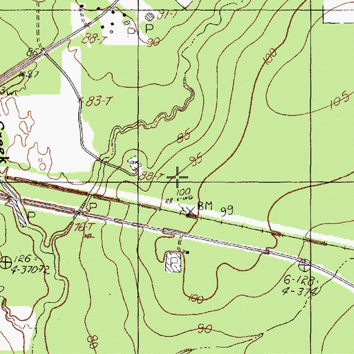 Topographic Map of Brackin Cemetery, TX