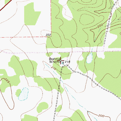 Topographic Map of Brahman Windmill, TX