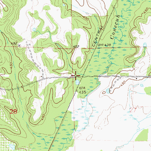 Topographic Map of Tito, AL