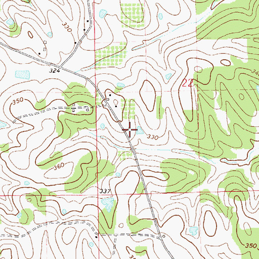 Topographic Map of Turnipseeds Store (historical), AL
