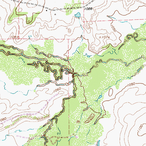 Topographic Map of Brier Creek, TX