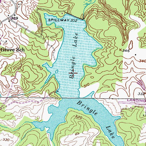 Topographic Map of Bringle Lake, TX