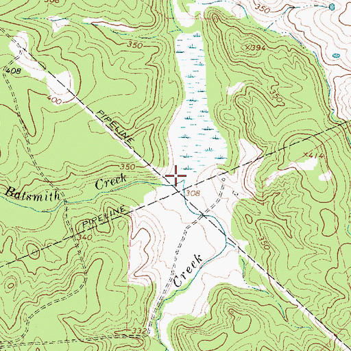 Topographic Map of Brinkley Creek, TX