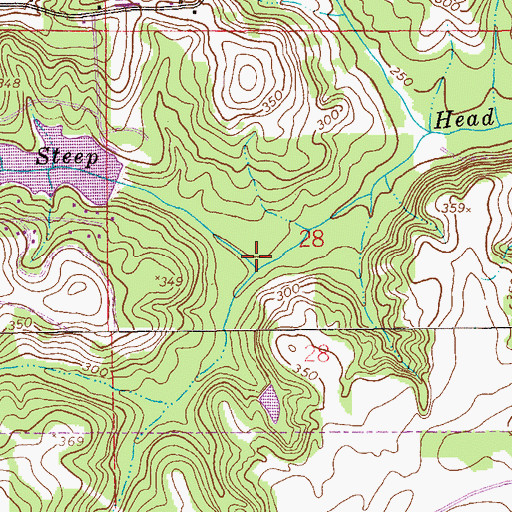 Topographic Map of Baggett Mill Creek, AL