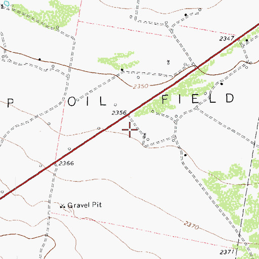 Topographic Map of Brown and Thorp Oil Field, TX