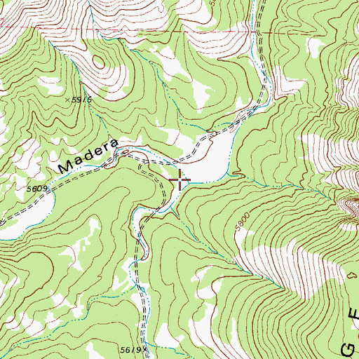 Topographic Map of Brown Canyon, TX