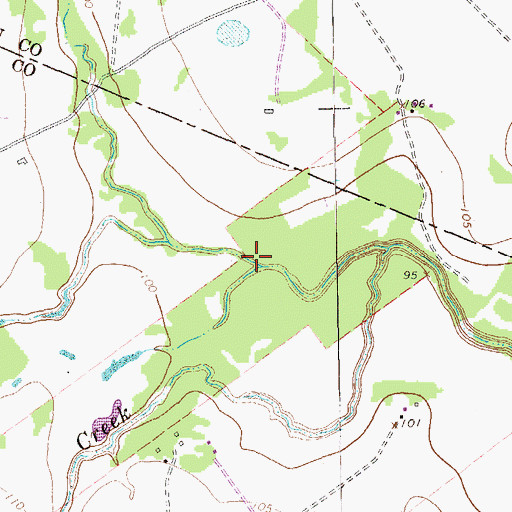 Topographic Map of Brown Creek, TX
