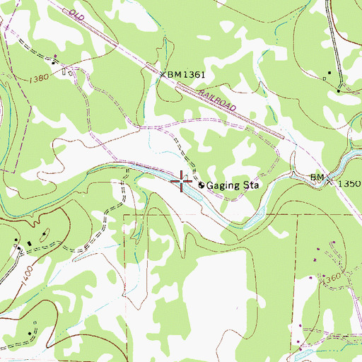 Topographic Map of Browns Creek, TX