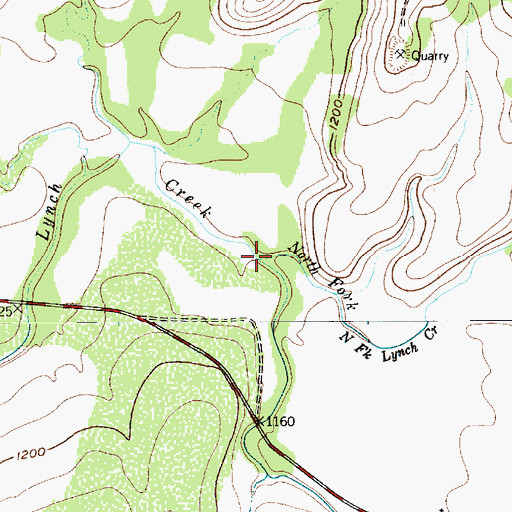 Topographic Map of Browns Creek, TX