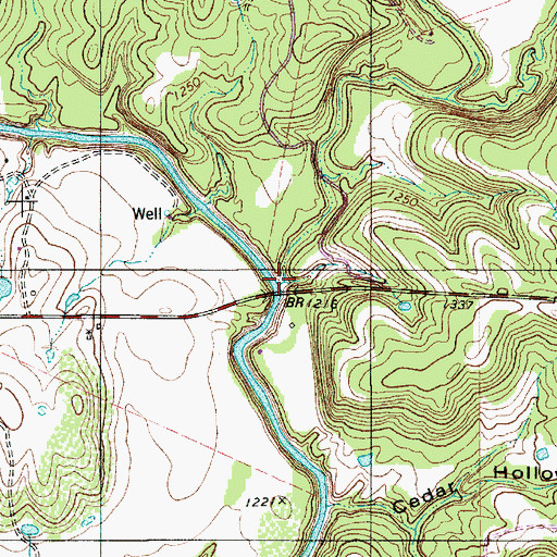 Topographic Map of Browns Creek, TX
