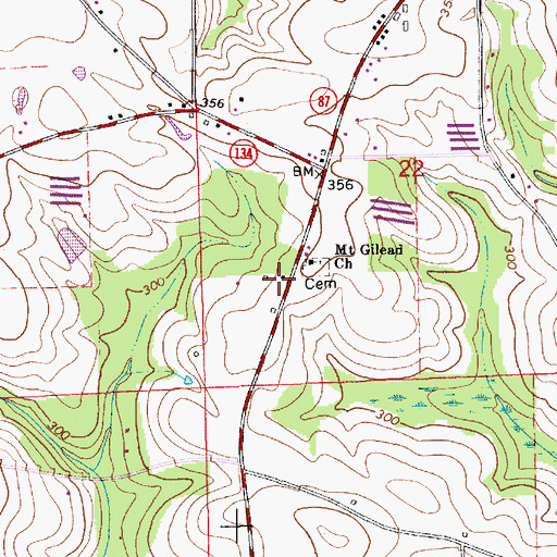 Topographic Map of Bradshaw School (historical), AL