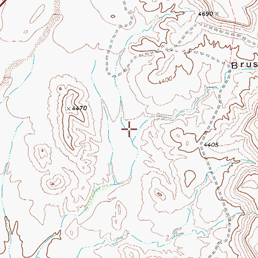 Topographic Map of Brushy Canyon, TX