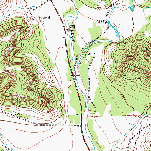 Topographic Map of Brushy Creek, TX
