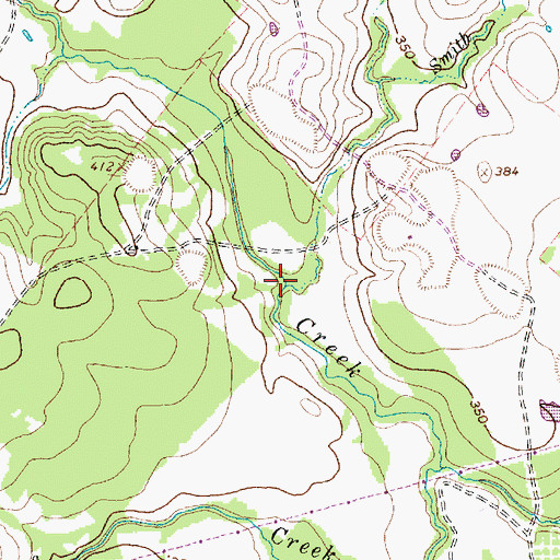 Topographic Map of Brushy Creek, TX