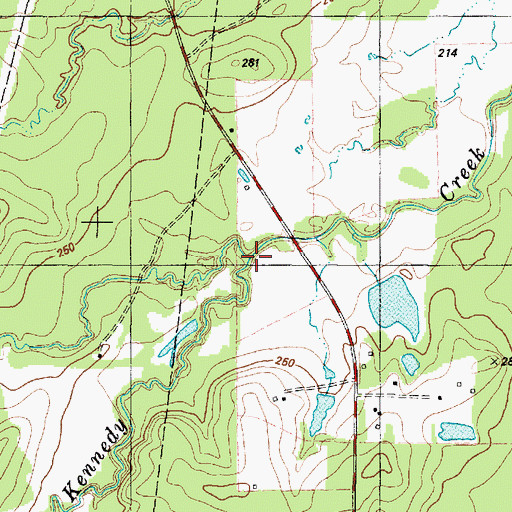Topographic Map of Brushy Creek, TX