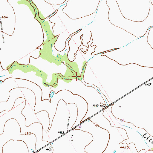 Topographic Map of Brushy Creek, TX