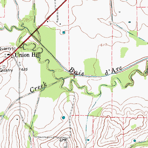 Topographic Map of Brushy Creek, TX